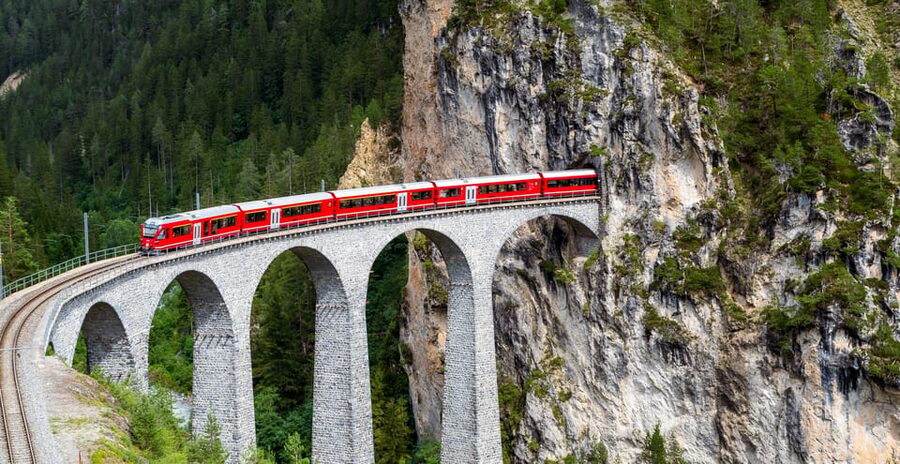 From Milan: Bernina Train Guided Tour to St. Moritz - Milan departure: starting in front of the Apple Monument