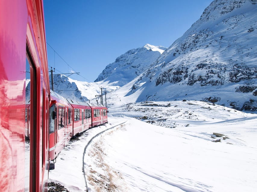 From Milan: Bernina Train Guided Tour to St. Moritz - Alp Grüm and the Palü Glacier: where the views feel up close