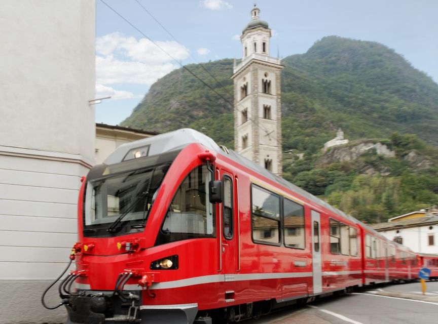 From Milan: St Moritz & Alps Day Trip with Bernina Red Train - St. Moritz: lake walk, cobblestones, and boutique time