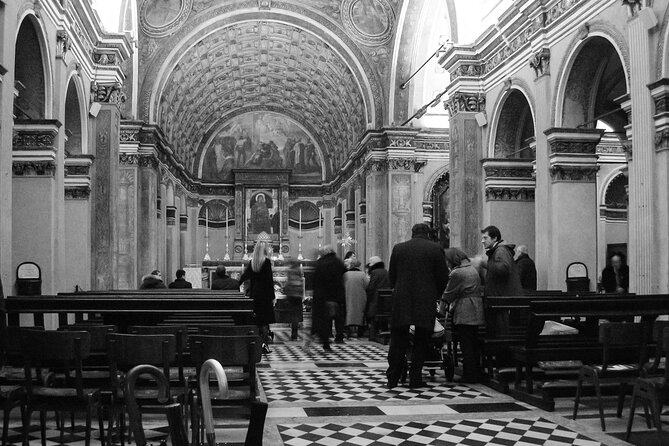 Milan: Highlights and Secret Treasures walking tour - Off-the-beaten churches: San Bernardino Alle Ossa and Ca’ Granda