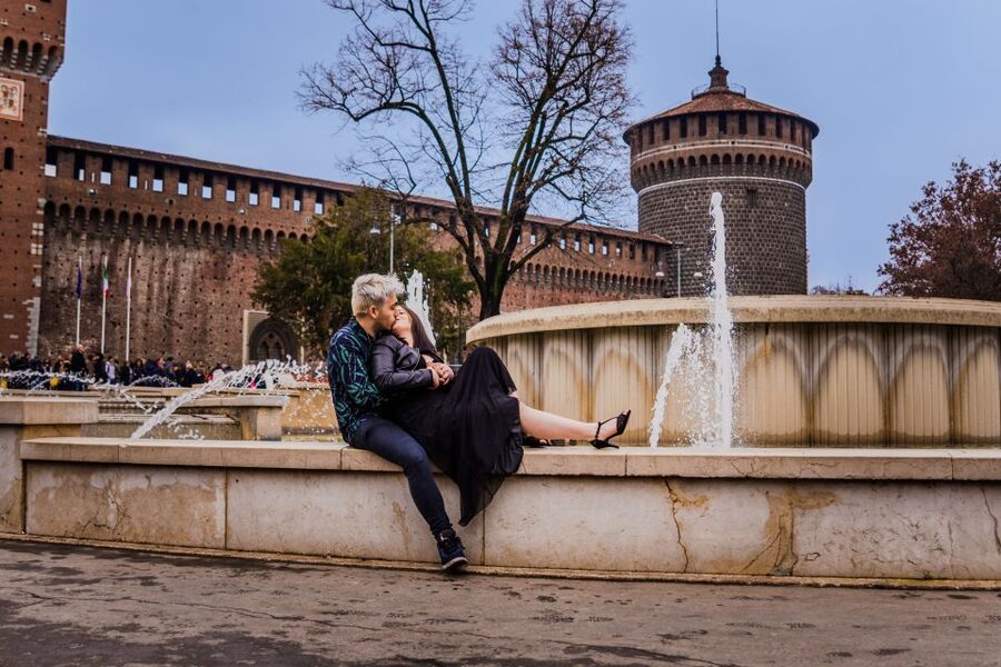 Milan: Professional Photoshoot Outside Sforza Castle - Why Sforza Castle makes this kind of photoshoot work