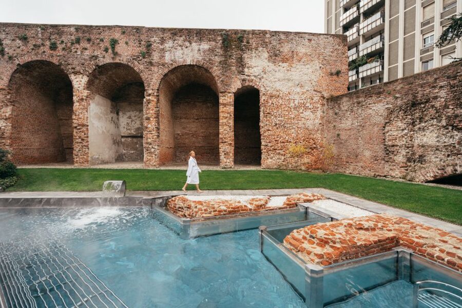 Milan: QC Termemilano Spa Admission Ticket - The Underwater Museum pool: ancient remains meet modern spa design