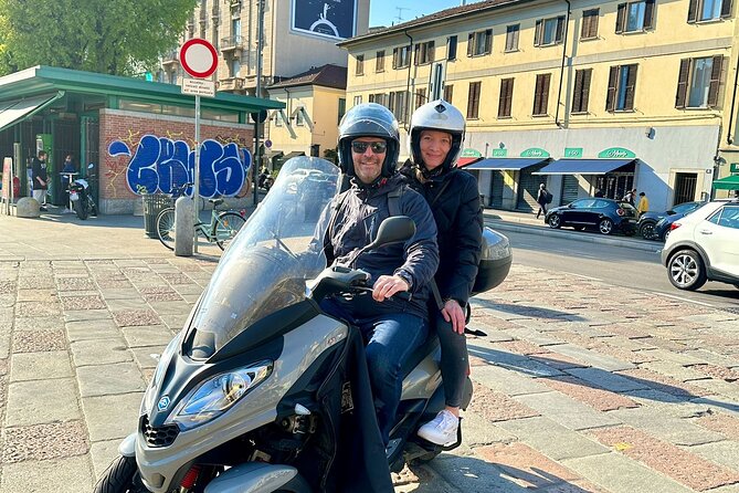 Milan Vespa Adventure: Private Tour for Couples and Friends - Porta Nuova and Bosco Verticale: modern Milan with trees on balconies